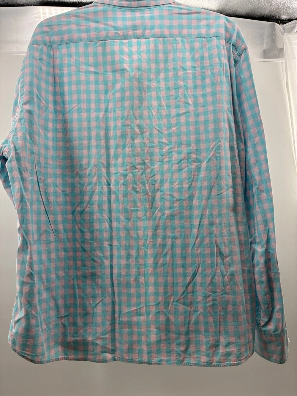 J. Crew Pink and Blue Gingham Button-Down Shirt